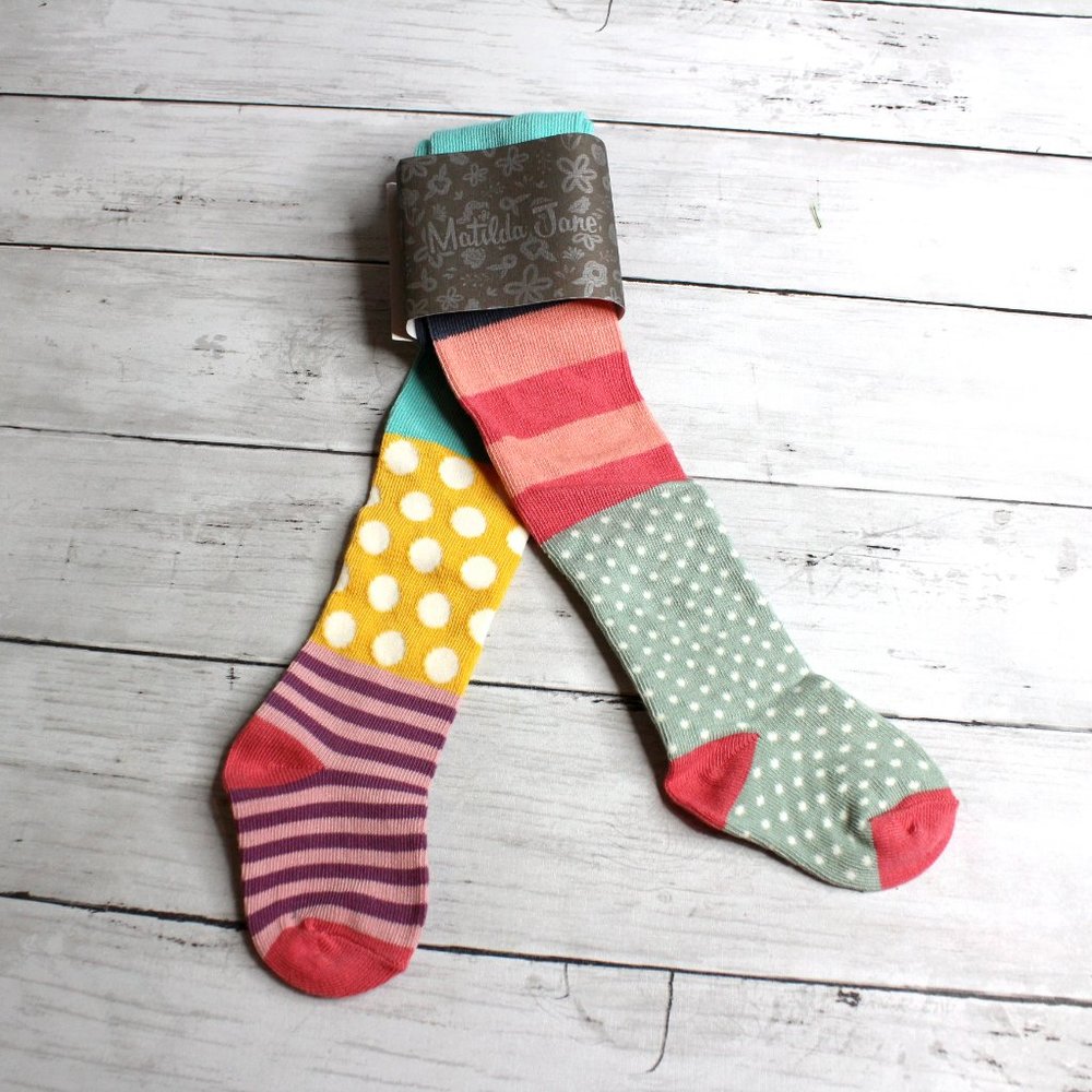 Matilda Jane Baby Girl's Sweater Tights Size 6-12 Months Be True Patchwork - Picture 5 of 6
